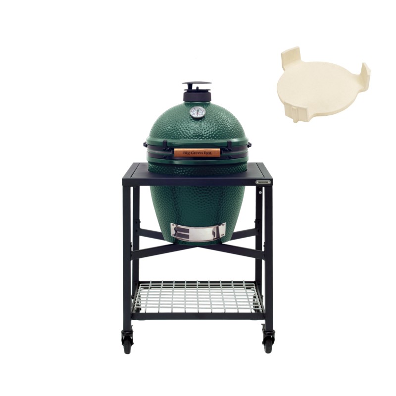 Big Green Egg Large in EGG Frame + ConvEGGtor