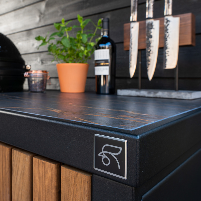 Roostr Rubix buitenkeuken Inlay Dekton Laurent close up