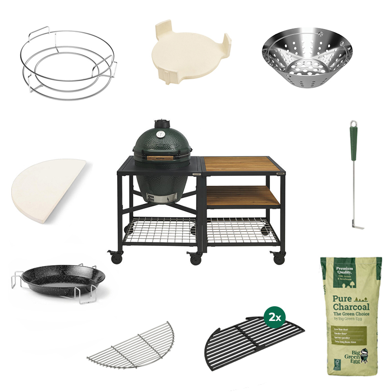 Big Green Egg Medium + EGG Workspace Deluxe