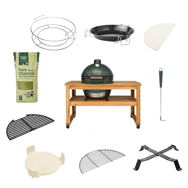 Big Green Egg XL + Eucalyptus Tafel Compleet