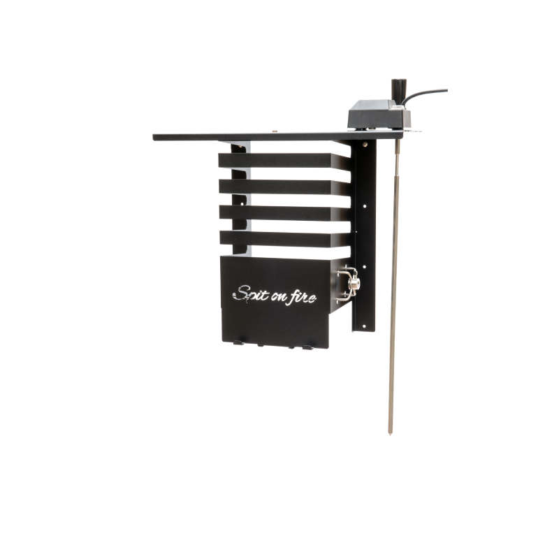 The Spit on Fire Tool & Spit Holder Zwart gecoat RVS