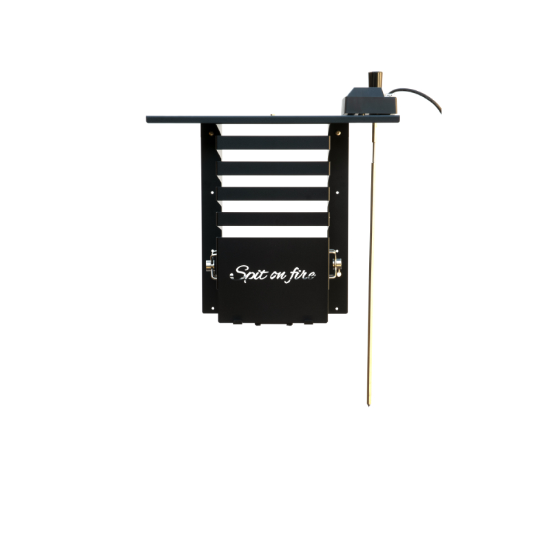 The Spit on Fire Tool & Spit Holder Zwart gecoat RVS
