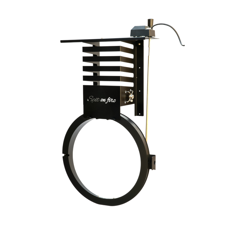 The Spit on Fire Tool & Spit Holder Zwart gecoat RVS