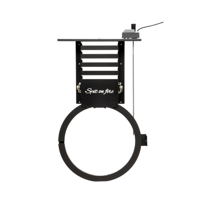 The Spit on Fire Tool & Spit Holder Zwart gecoat RVS