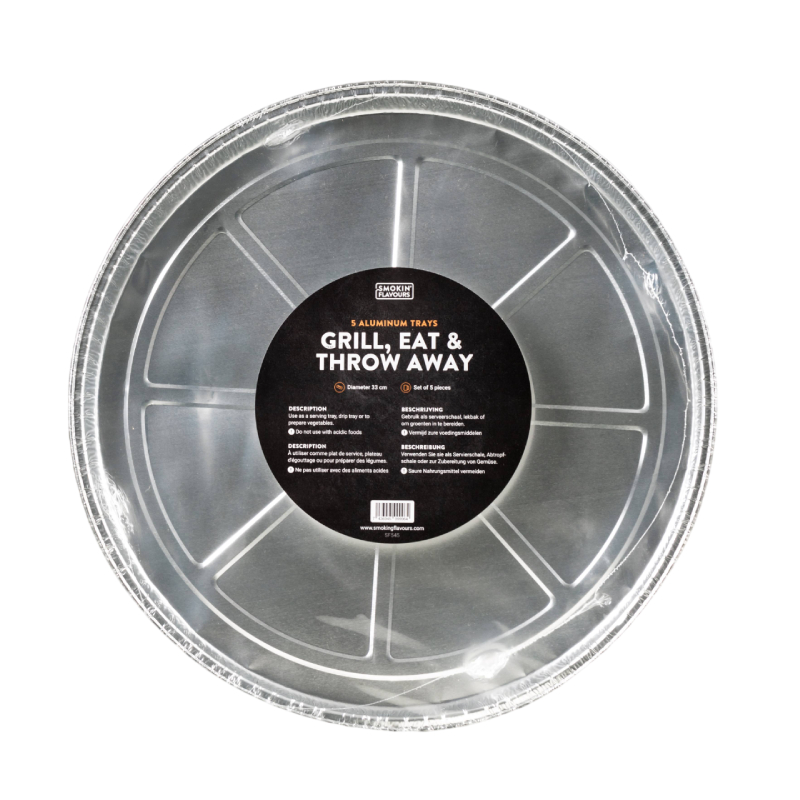Smokin’ Flavours Aluminium Lekbak Rond Large (5 stuks)