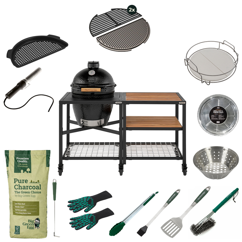 Big Green Egg The Onyx Large Outdoor Kitchen Deluxe Set