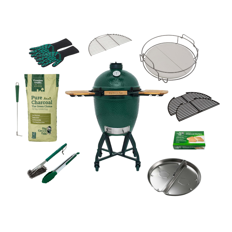 Big Green Egg Large The Original + Nest Handler + EGG Mates Basic Set