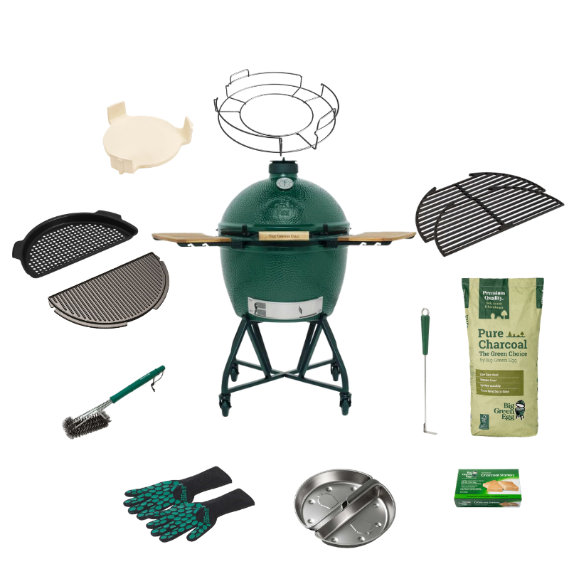 Big Green Egg XL The Original + Nest Handler + EGG Mates Compleet Set